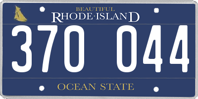 RI license plate 370044