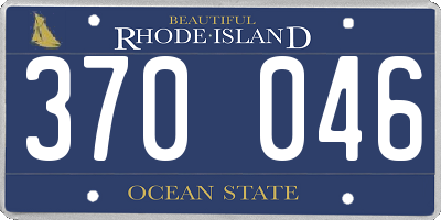 RI license plate 370046