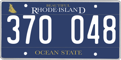 RI license plate 370048