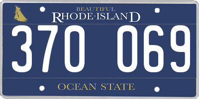 RI license plate 370069