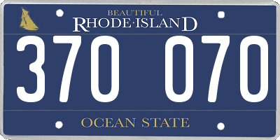 RI license plate 370070