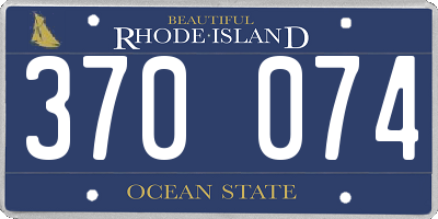 RI license plate 370074