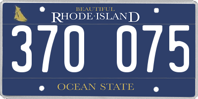 RI license plate 370075
