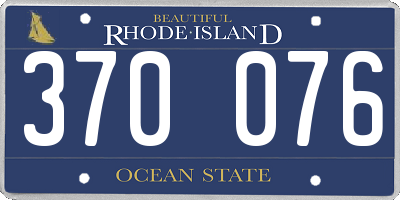 RI license plate 370076