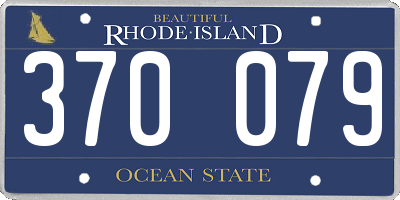 RI license plate 370079