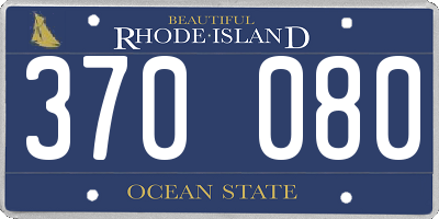 RI license plate 370080