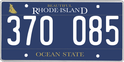 RI license plate 370085