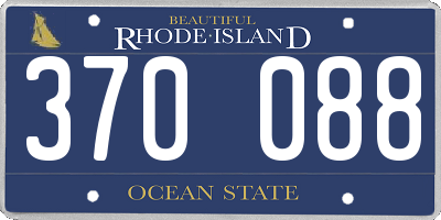 RI license plate 370088