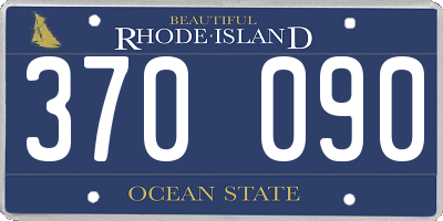 RI license plate 370090