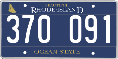 RI license plate 370091