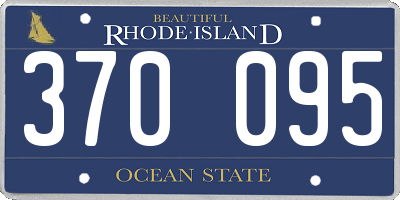 RI license plate 370095