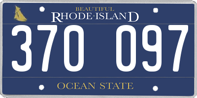 RI license plate 370097