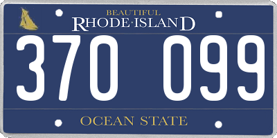 RI license plate 370099