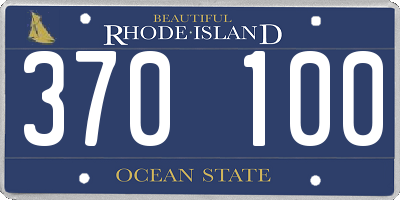 RI license plate 370100