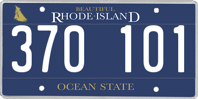 RI license plate 370101
