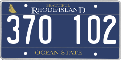 RI license plate 370102