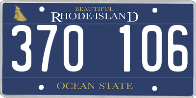 RI license plate 370106