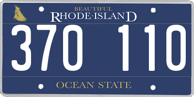 RI license plate 370110