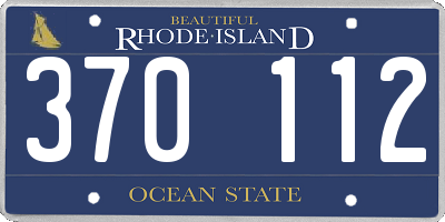RI license plate 370112