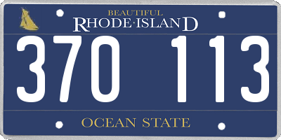 RI license plate 370113