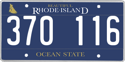 RI license plate 370116