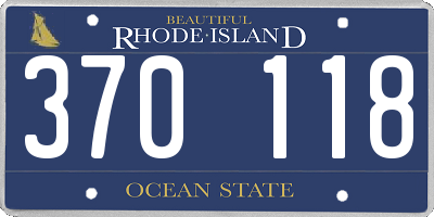RI license plate 370118