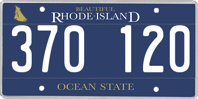 RI license plate 370120