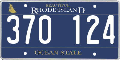 RI license plate 370124