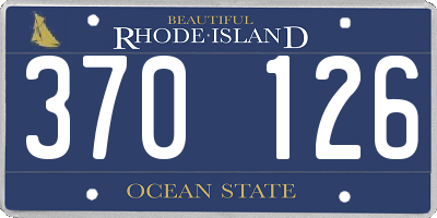 RI license plate 370126