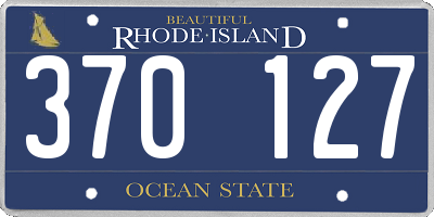 RI license plate 370127