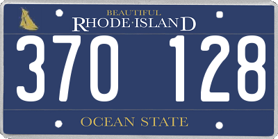 RI license plate 370128