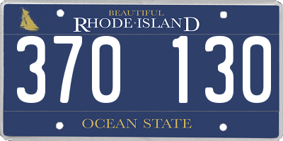 RI license plate 370130