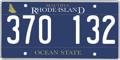 RI license plate 370132