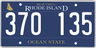 RI license plate 370135