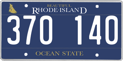 RI license plate 370140