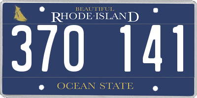 RI license plate 370141