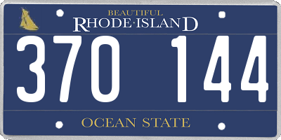 RI license plate 370144