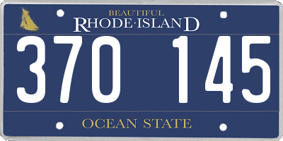 RI license plate 370145
