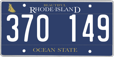RI license plate 370149