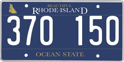 RI license plate 370150