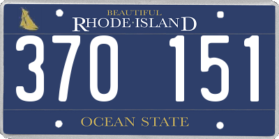 RI license plate 370151