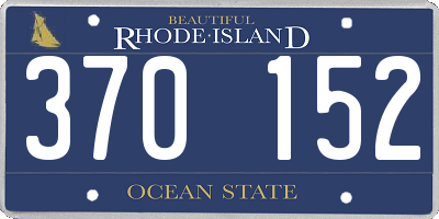 RI license plate 370152