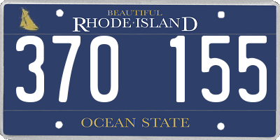 RI license plate 370155
