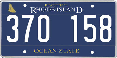 RI license plate 370158