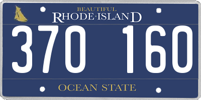 RI license plate 370160