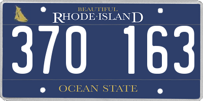 RI license plate 370163