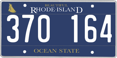 RI license plate 370164