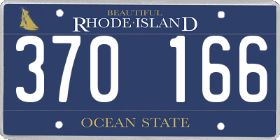 RI license plate 370166