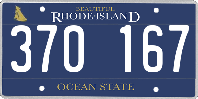 RI license plate 370167