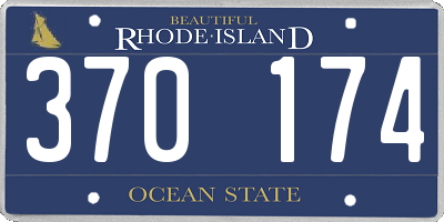 RI license plate 370174